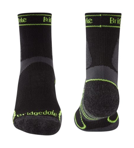 Bridgedale TRAIL RUN LW T2 Merino 3/4 Crew 845 Black zokni
