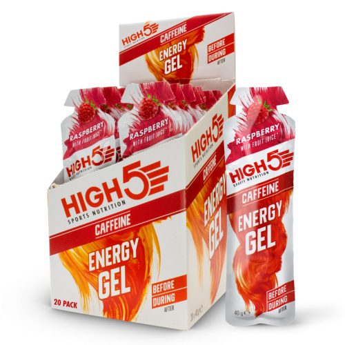 HIGH5 Energy Gel Caffeine Málna energiazselé 40 g