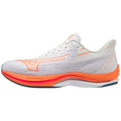 Mizuno Wave Rebellion Sonic férfi neutrális futócipő – White/Light Orange/Blue Ashes