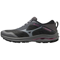 Mizuno Wave Rider GTX női vízálló neutrális futócipő – Iron Gate/Nimbus Cloud/Fuchsia Fedora