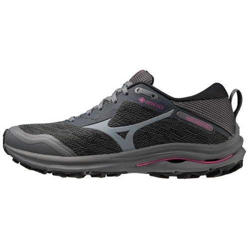 Mizuno Wave Rider GTX női vízálló neutrális futócipő – Iron Gate/Nimbus Cloud/Fuchsia Fedora