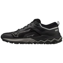 Mizuno Wave Ibuki 4 GTX női vízálló terepfutócipő – Black/Silver/Quiet Shade