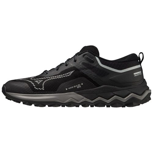 Mizuno Wave Ibuki 4 GTX női vízálló terepfutócipő – Black/Silver/Quiet Shade