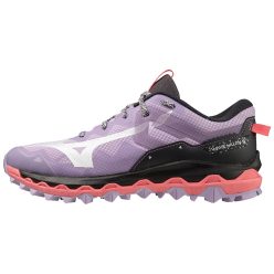 Mizuno Wave Mujin 9 női terepfutócipő – Pastel Lilac/White/Sun Kissed Coral
